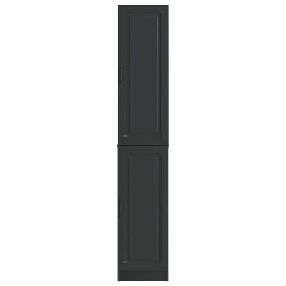 Schrankset 2 stk. Schwarz Holzwerkstoff