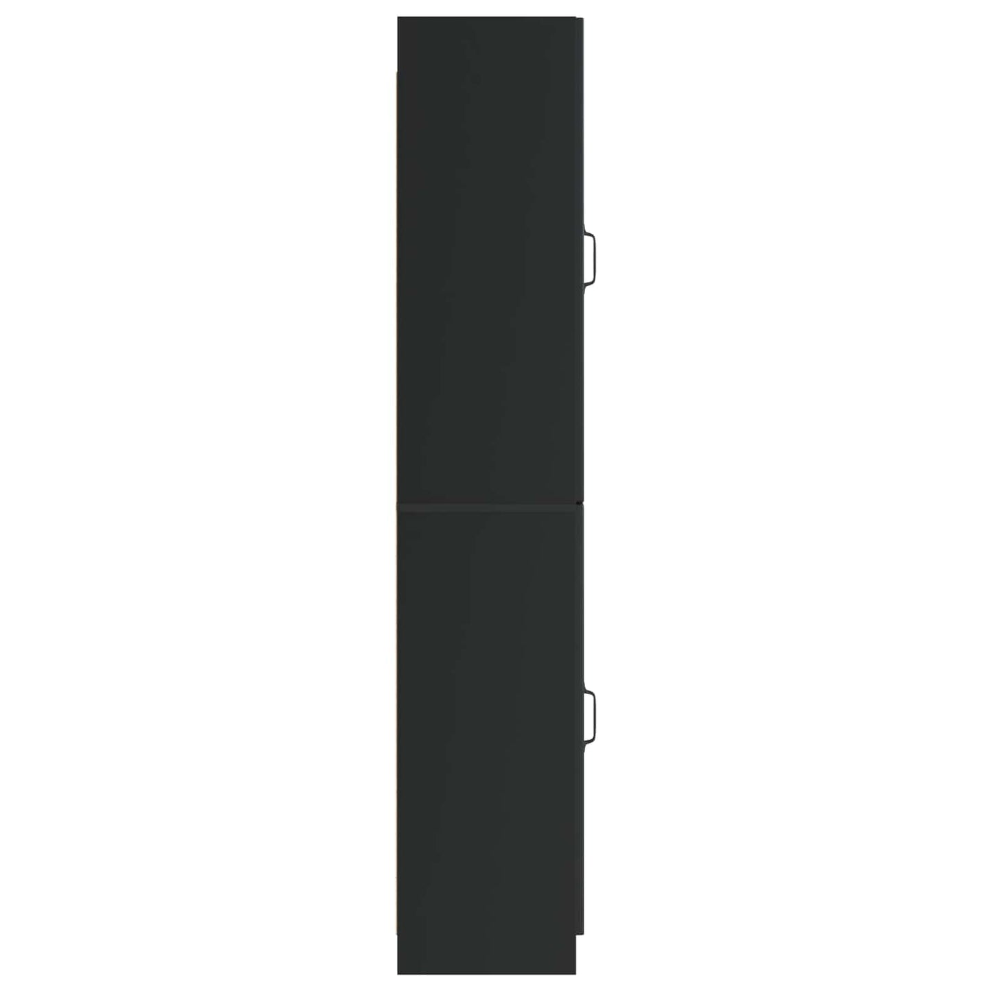 Schrankset 2 stk. Schwarz Holzwerkstoff