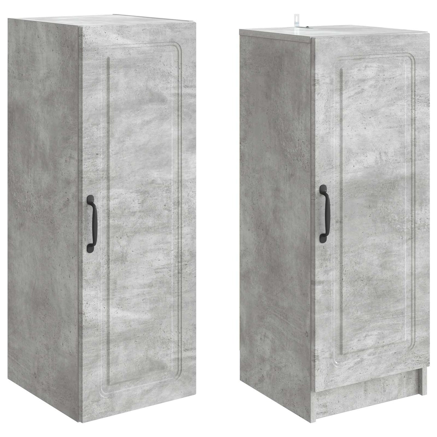 Schrankset 2 pcs Betongrau Holzwerkstoff