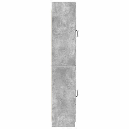 Schrankset 2 stk. Betongrau Holzwerkstoff