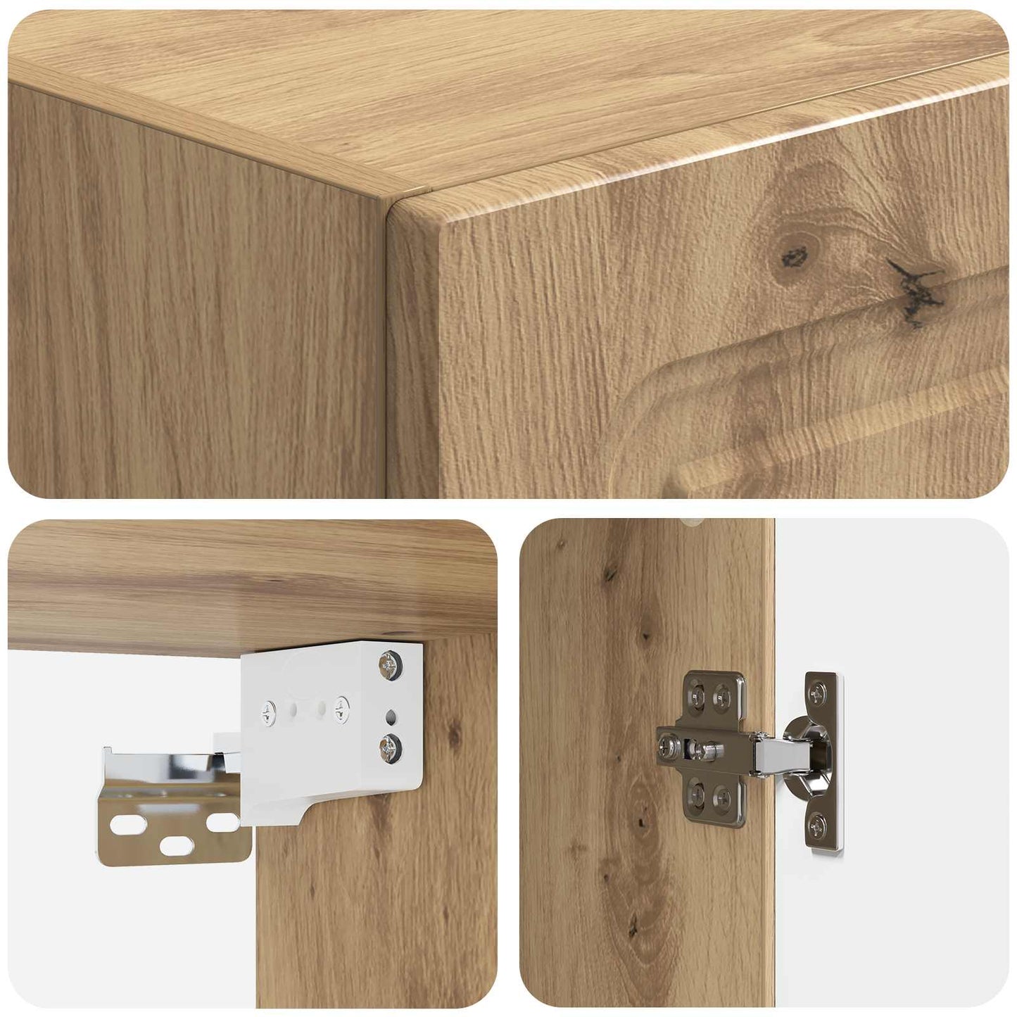 Schrankset 2 stk. Artisan-Eiche Holzwerkstoff