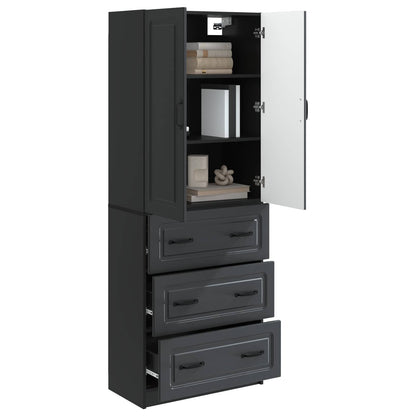 Schrankset 2 stk. 66 x 34,5 x 87 cm Holzwerkstoff Schwarz