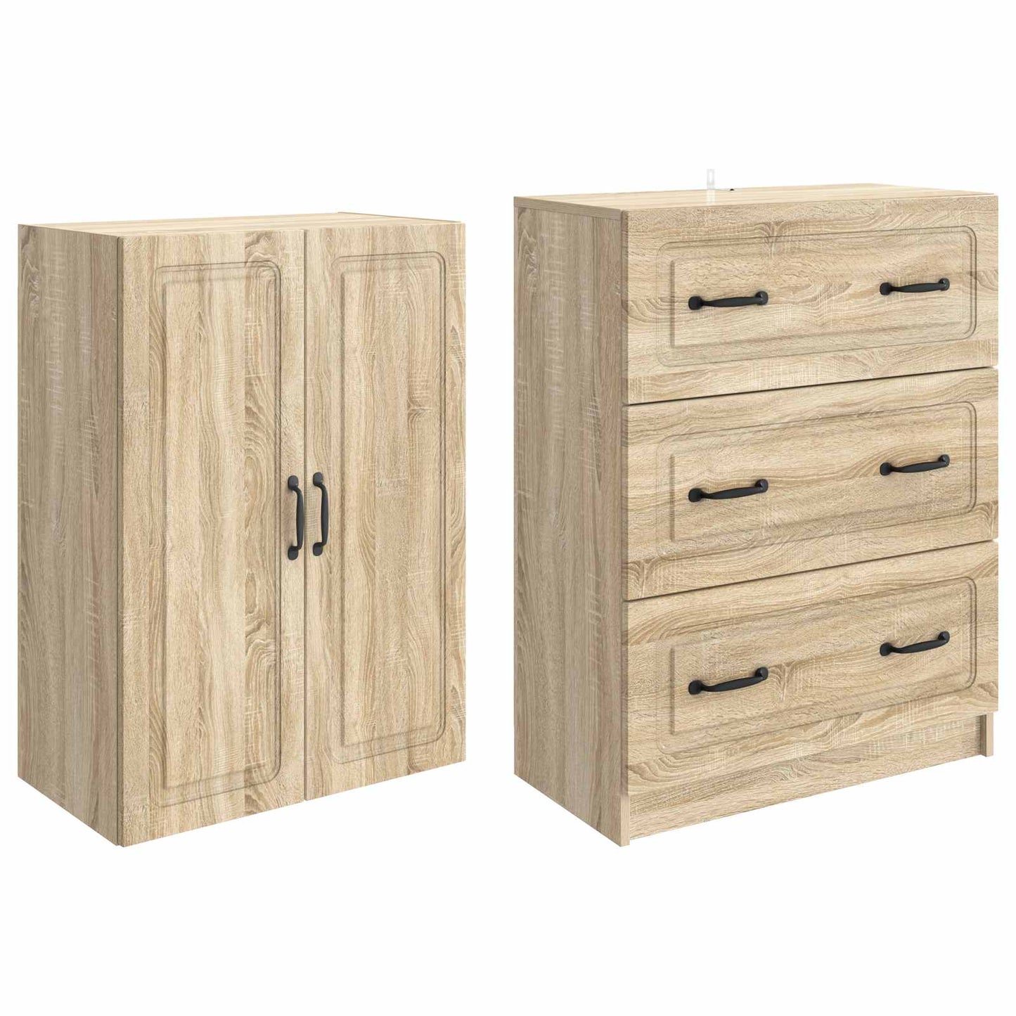 Schrankset 2 pcs Sonoma-Eiche 66 x 34,5 x 87 cm Holzwerkstoff