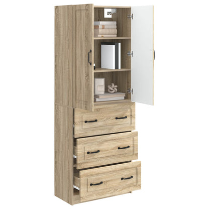 Schrankset 2 stk. 66 x 34,5 x 87 cm Holzwerkstoff Sonoma-Eiche
