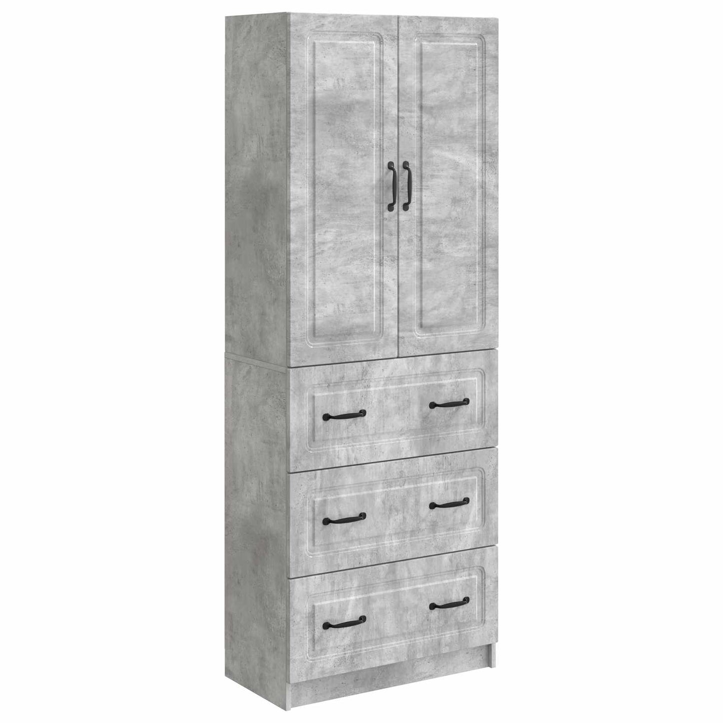 Schrankset 2 pcs Betongrau 66 x 34,5 x 87 cm Holzwerkstoff
