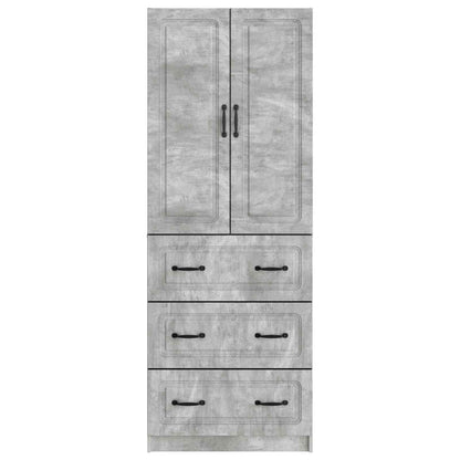 Schrankset 2 stk. 66 x 34,5 x 87 cm Holzwerkstoff Betongrau