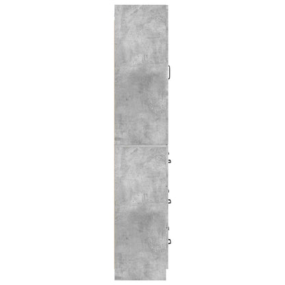 Schrankset 2 stk. 66 x 34,5 x 87 cm Holzwerkstoff Betongrau