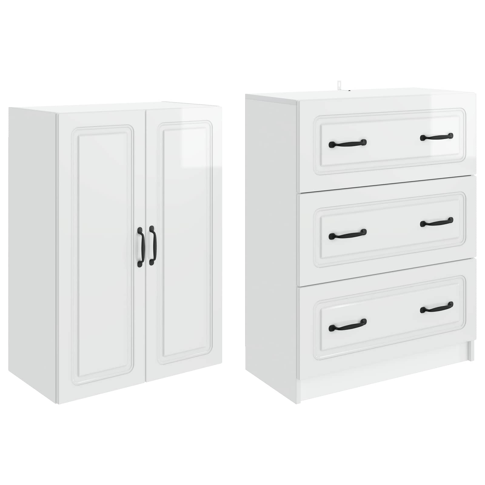 Schrankset 2 stk. 66 x 34,5 x 87 cm Holzwerkstoff