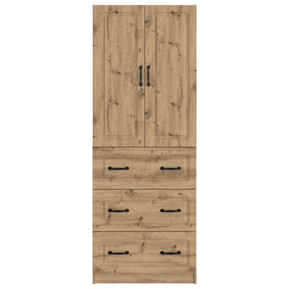 Schrankset 2 stk. 66 x 34,5 x 87 cm Holzwerkstoff Artisan-Eiche
