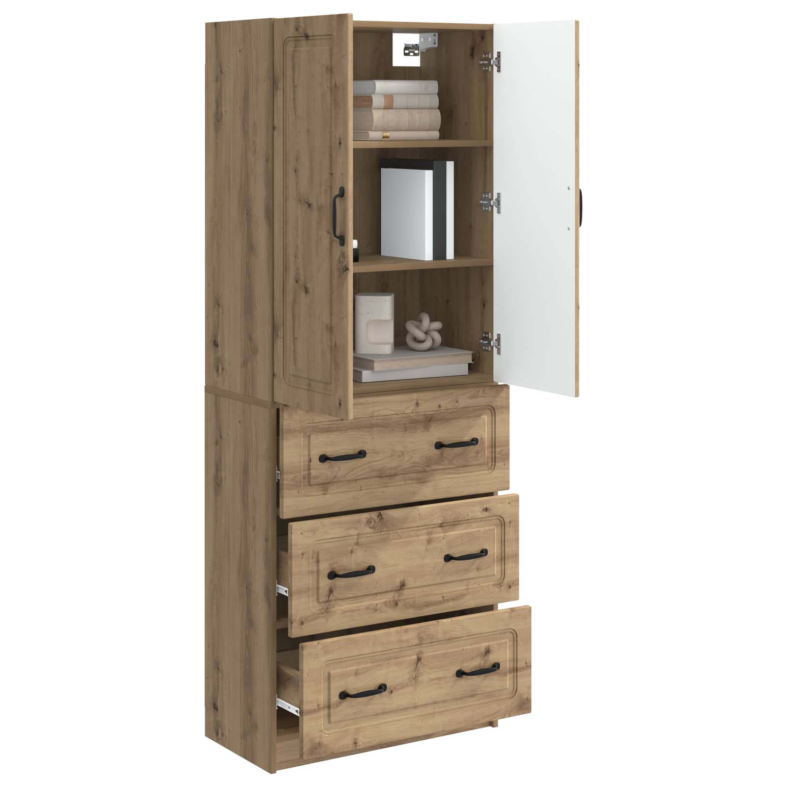 Schrankset 2 Stk. 66 x 34,5 x 87 cm Holzwerkstoff Artisan-Eiche