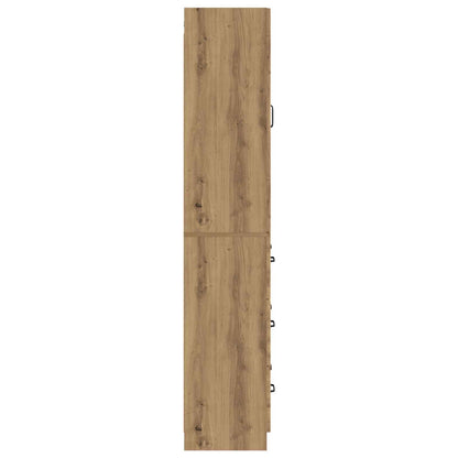 Schrankset 2 stk. 66 x 34,5 x 87 cm Holzwerkstoff Artisan-Eiche