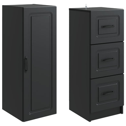 Schrankset 2 stk. 33 x 34,5 x 87 cm Holzwerkstoff Schwarz