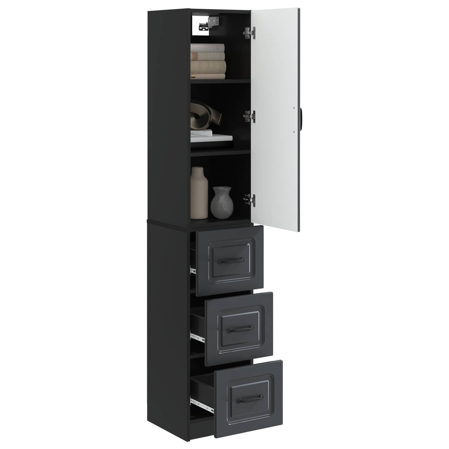 Schrankset 2 pcs Schwarz 33 x 34,5 x 87 cm Holzwerkstoff
