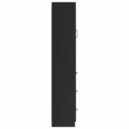 Schrankset 2 stk. 33 x 34,5 x 87 cm Holzwerkstoff Schwarz