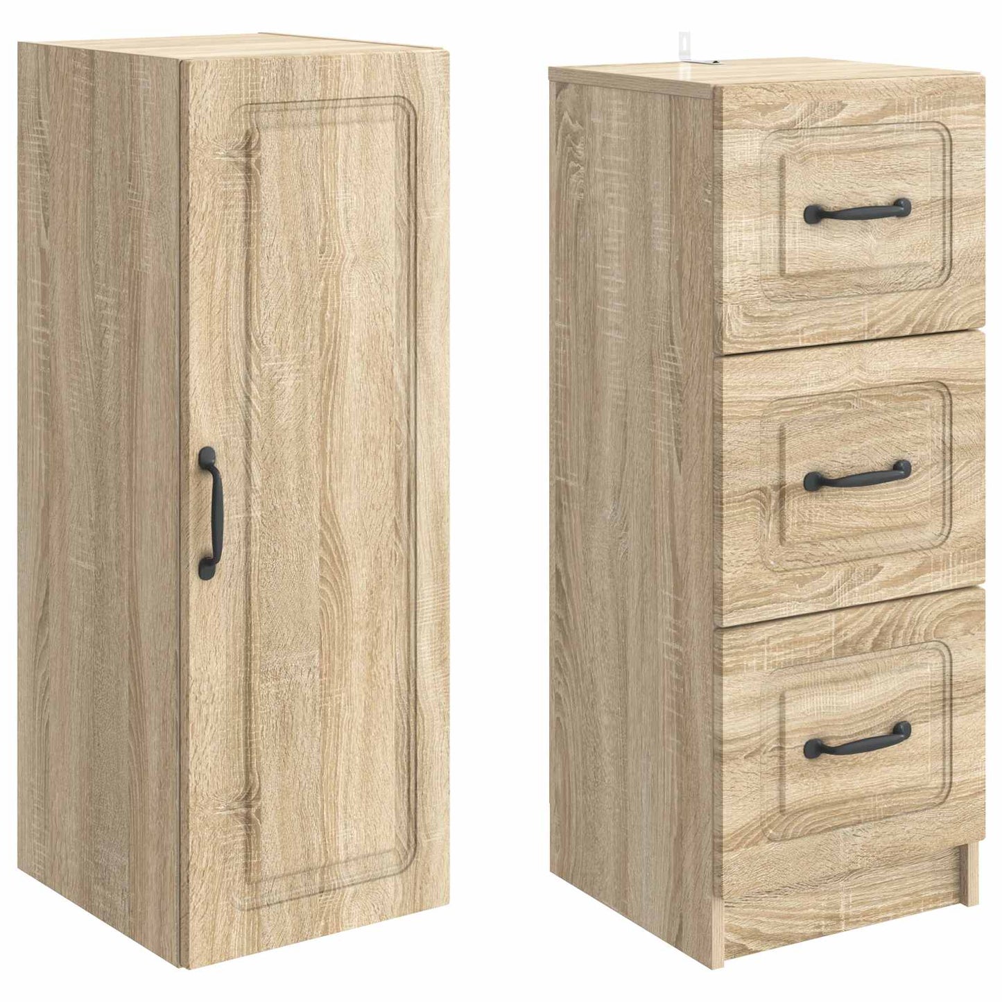 Schrankset 2 stk. 33 x 34,5 x 87 cm Holzwerkstoff Sonoma-Eiche