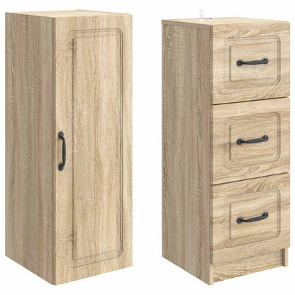 Schrankset 2 stk. 33 x 34,5 x 87 cm Holzwerkstoff Sonoma-Eiche