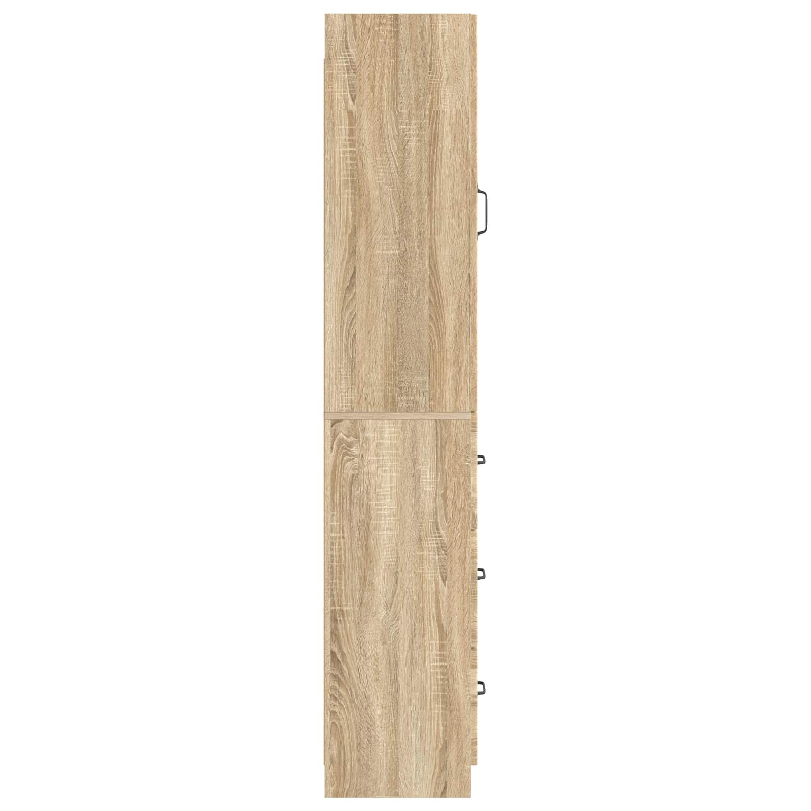 Schrankset 2 stk. 33 x 34,5 x 87 cm Holzwerkstoff Sonoma-Eiche
