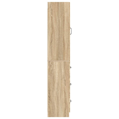 Schrankset 2 stk. 33 x 34,5 x 87 cm Holzwerkstoff Sonoma-Eiche