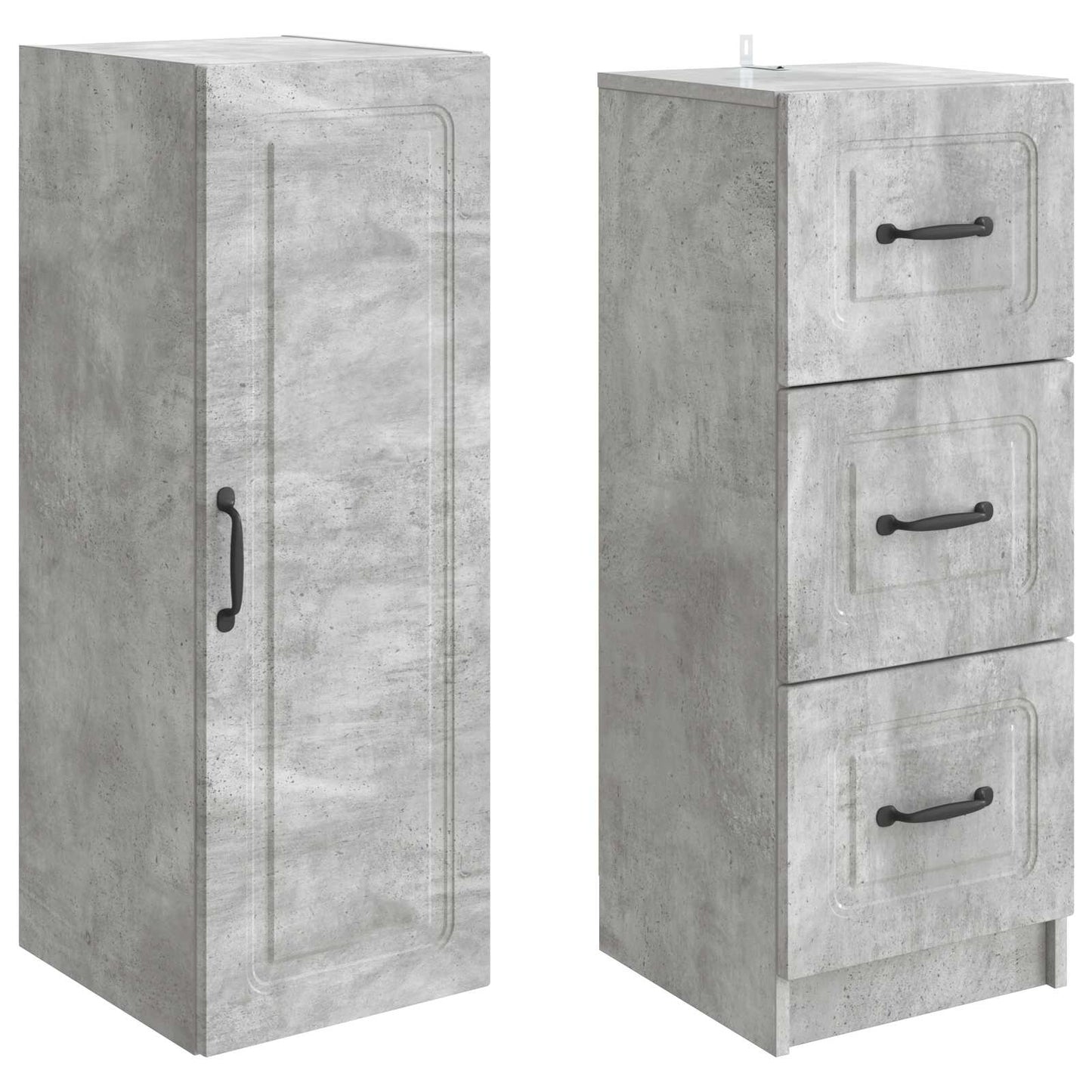 Schrankset 2 pcs Betongrau 33 x 34,5 x 87 cm Holzwerkstoff