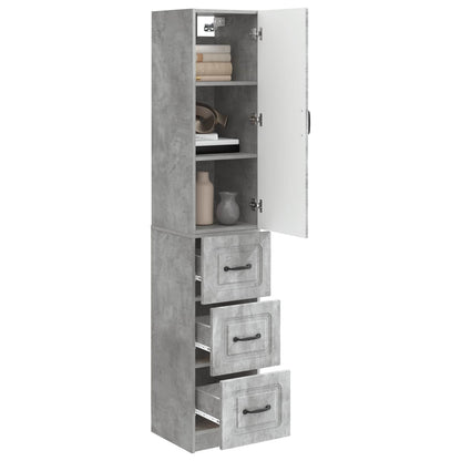 Schrankset 2 stk. 33 x 34,5 x 87 cm Holzwerkstoff Betongrau