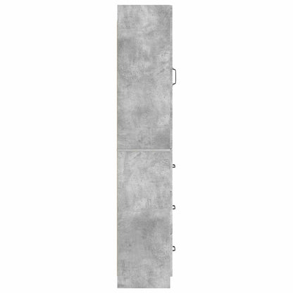 Schrankset 2 stk. 33 x 34,5 x 87 cm Holzwerkstoff Betongrau
