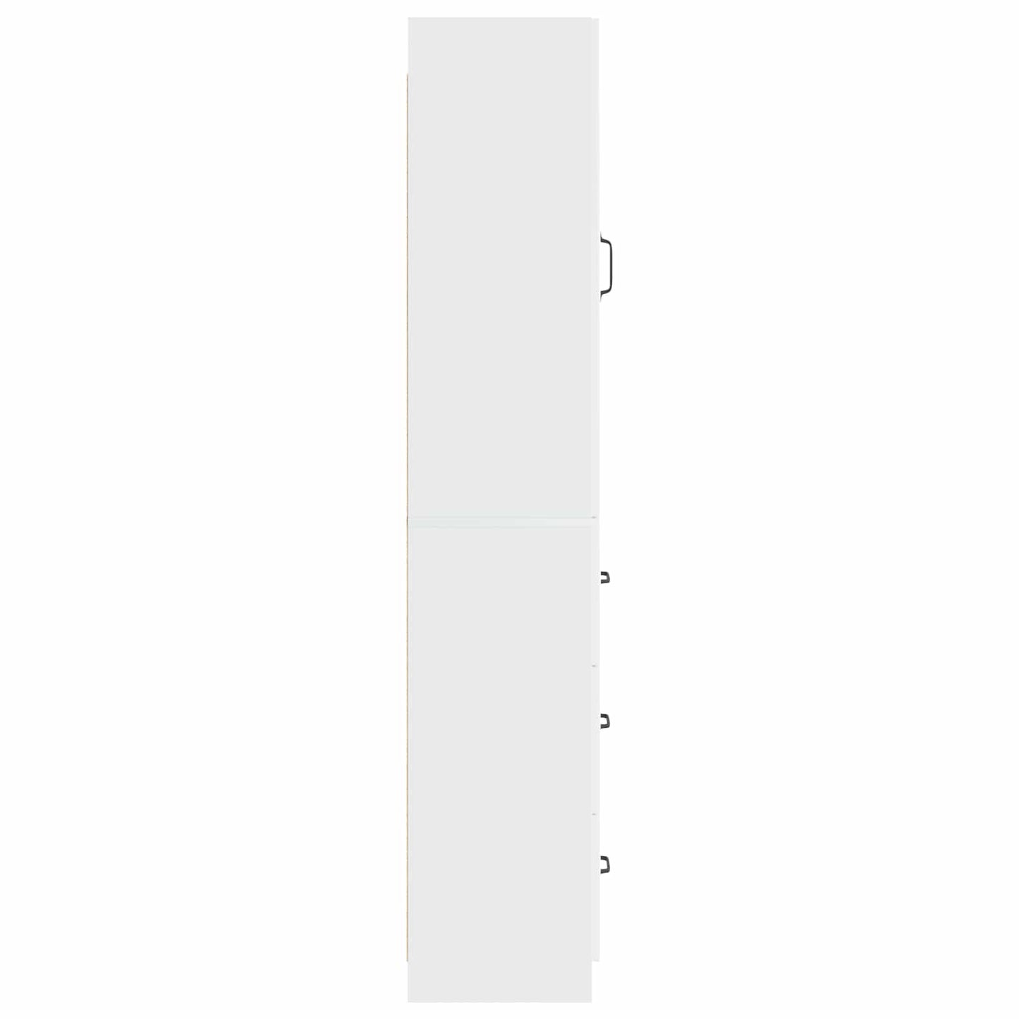 Schrankset 2 pcs Hochglanz Weiß 33 x 34,5 x 87 cm Holzwerkstoff
