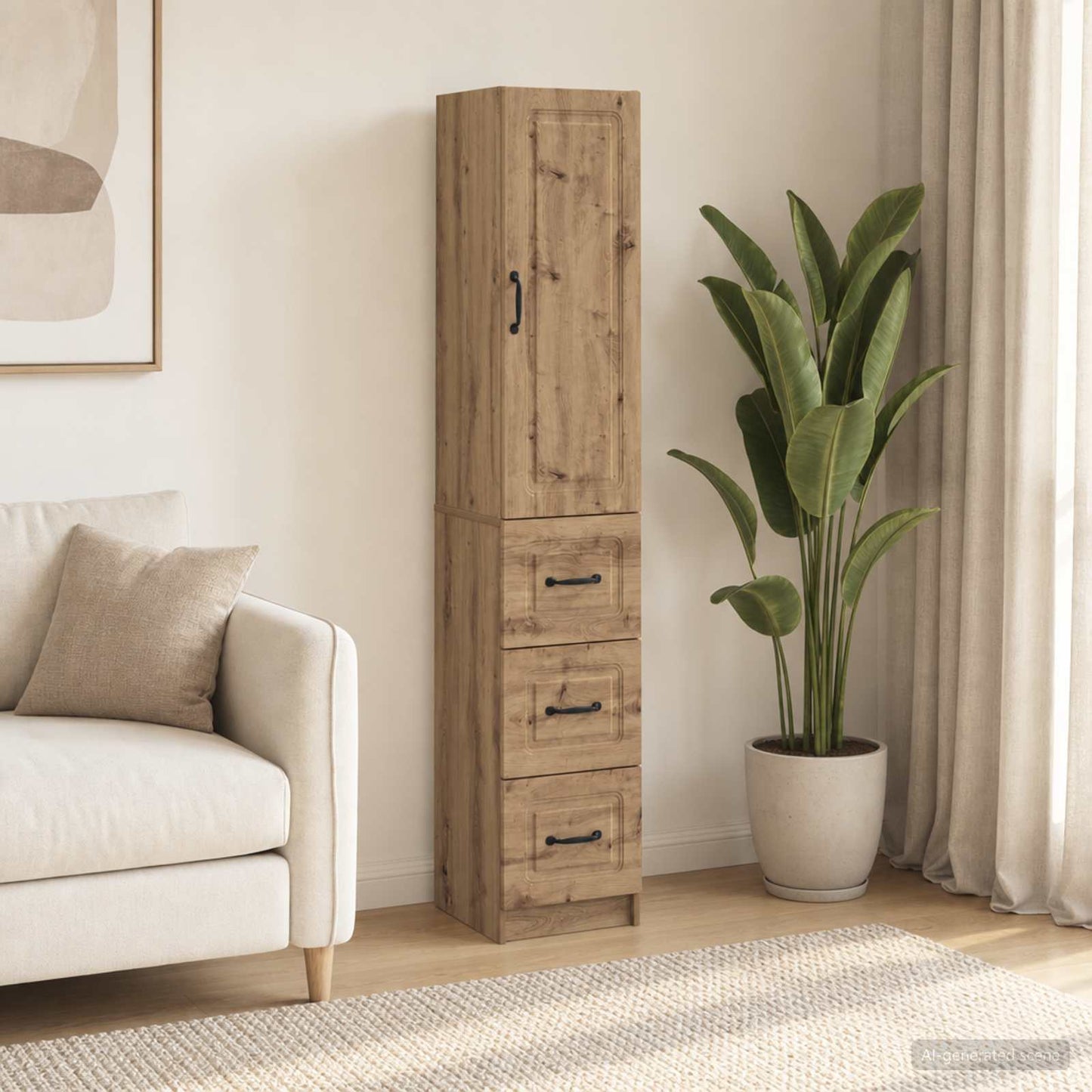 Schrankset 2 Stk. 33 x 34,5 x 87 cm Holzwerkstoff Artisan-Eiche