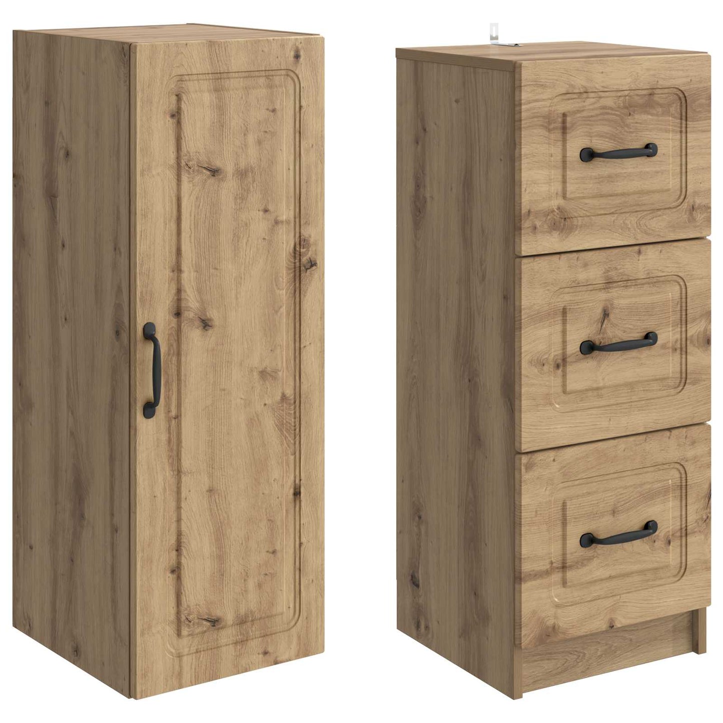 Schrankset 2 Stk. 33 x 34,5 x 87 cm Holzwerkstoff Artisan-Eiche