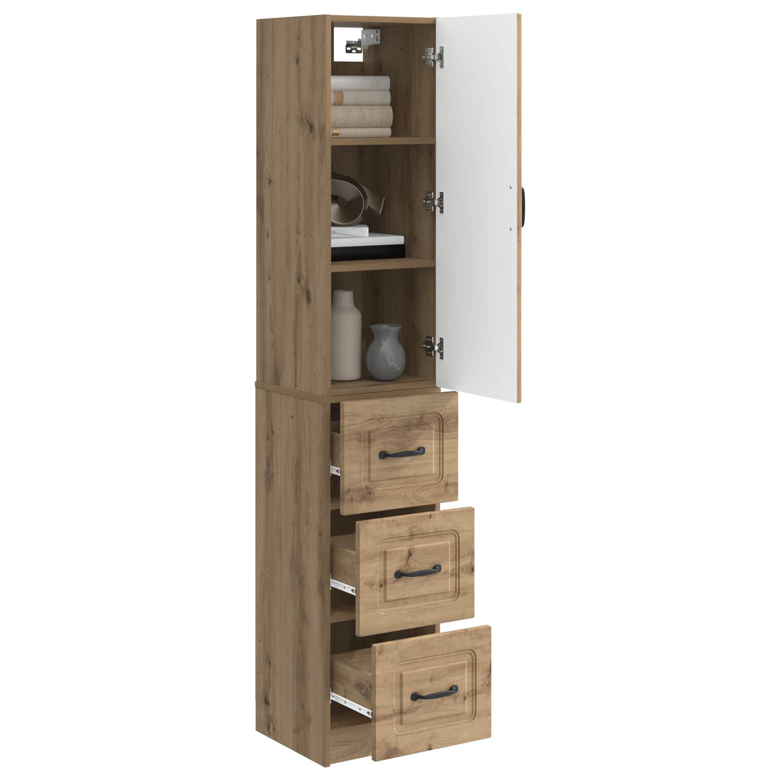 Schrankset 2 Stk. 33 x 34,5 x 87 cm Holzwerkstoff Artisan-Eiche
