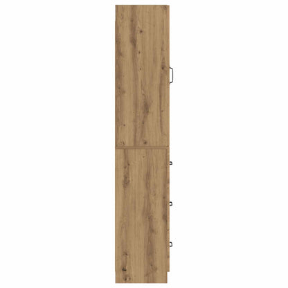 Schrankset 2 stk. 33 x 34,5 x 87 cm Holzwerkstoff Artisan-Eiche