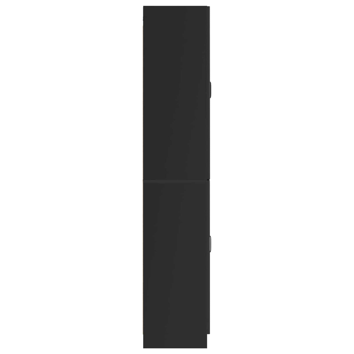 Schrankset 2 pcs Schwarz Holzwerkstoff