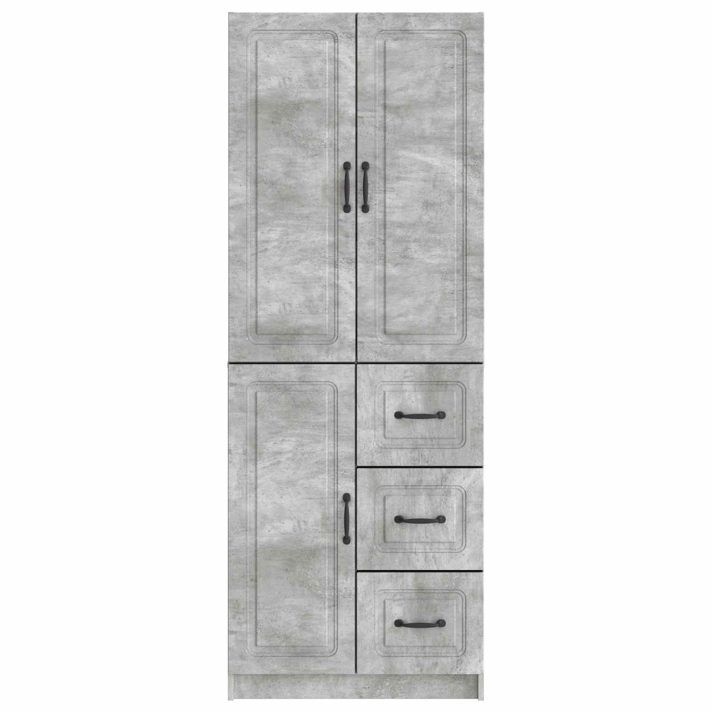 Schrankset 2 pcs Betongrau Holzwerkstoff