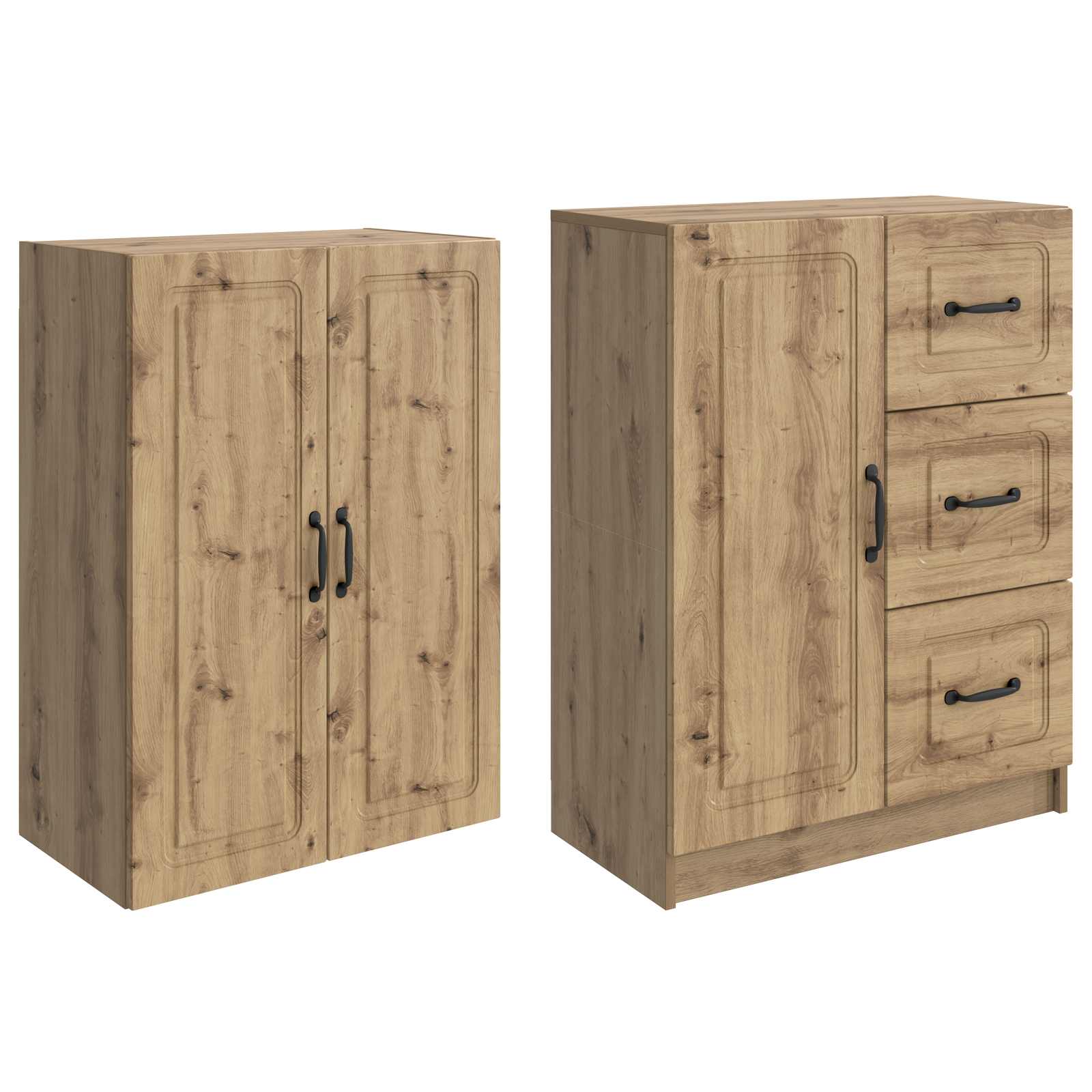 Schrankset 2 Stk. Artisan-Eiche Holzwerkstoff