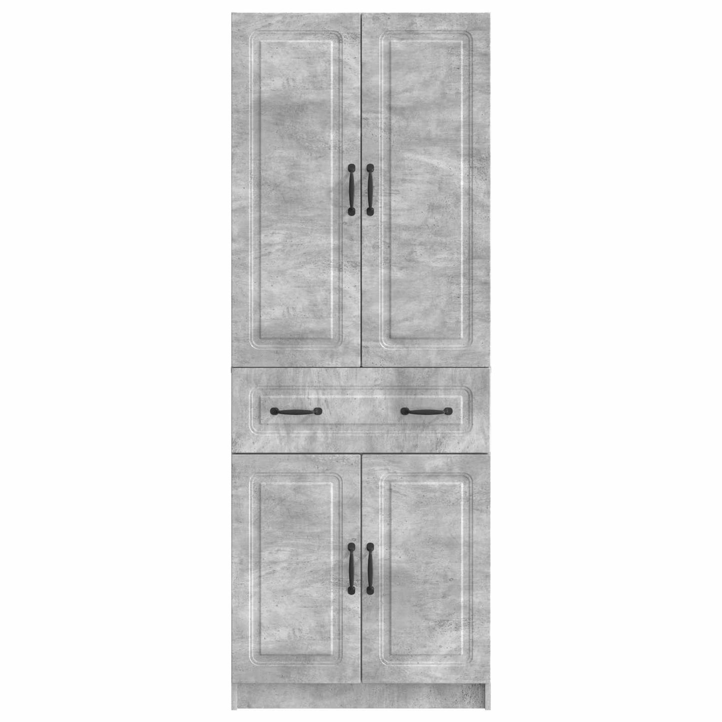 Schrankset 2 pcs Betongrau Holzwerkstoff