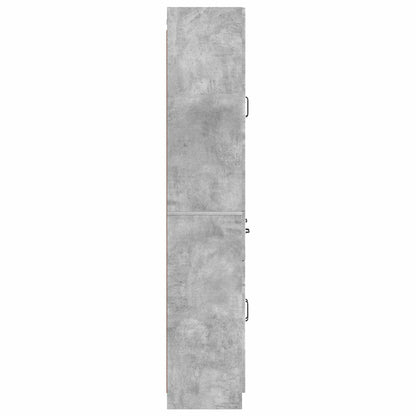 Schrankset 2 stk. Betongrau Holzwerkstoff