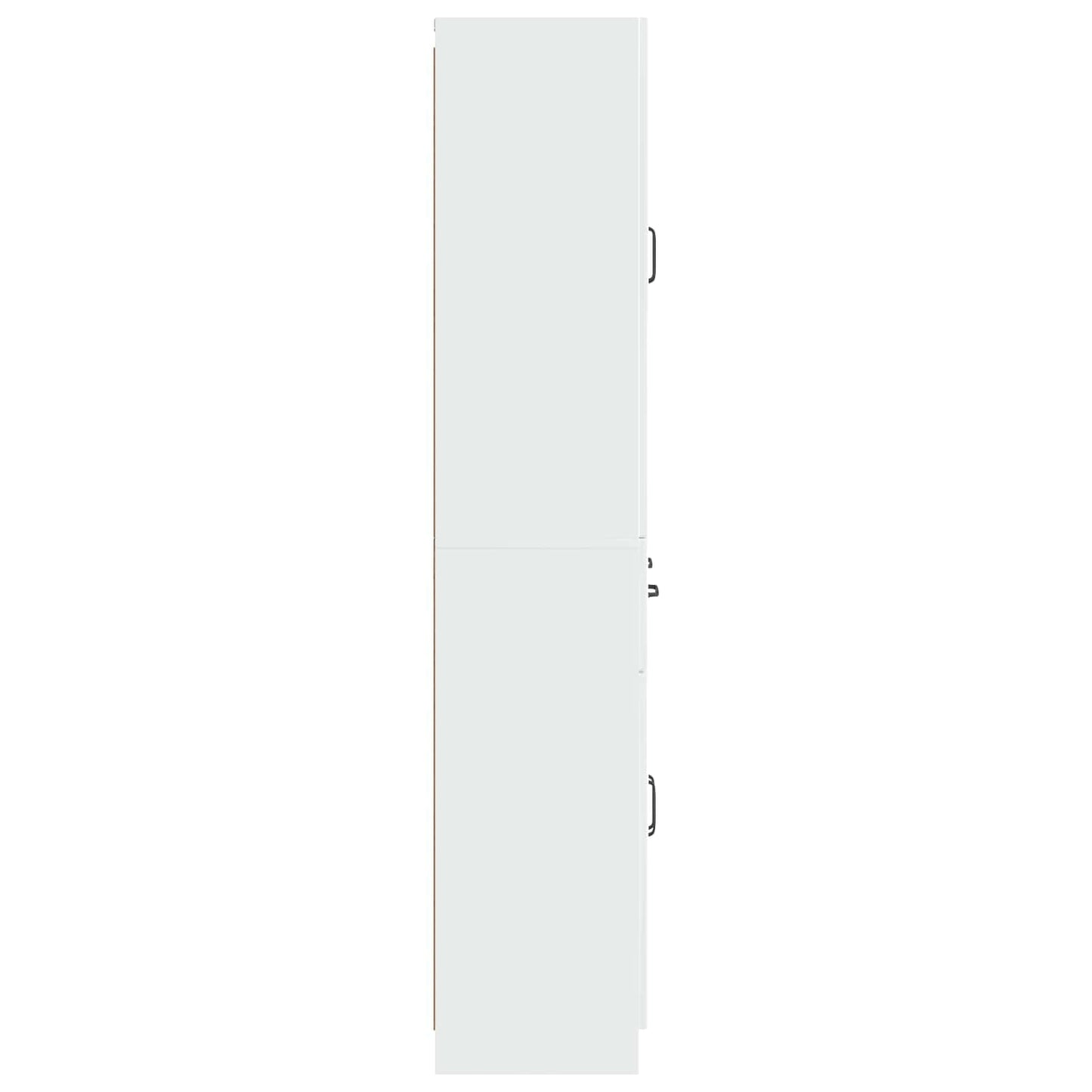 Schrankset 2 pcs Hochglanz Weiß Holzwerkstoff