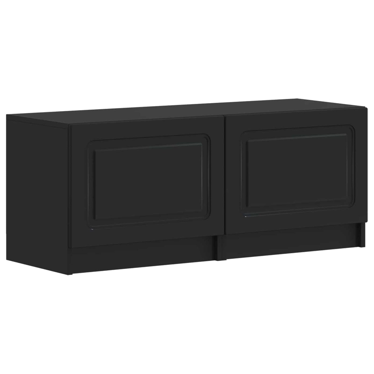 5-teiliges LED TV Schrank Schwarz Holzwerkstoff