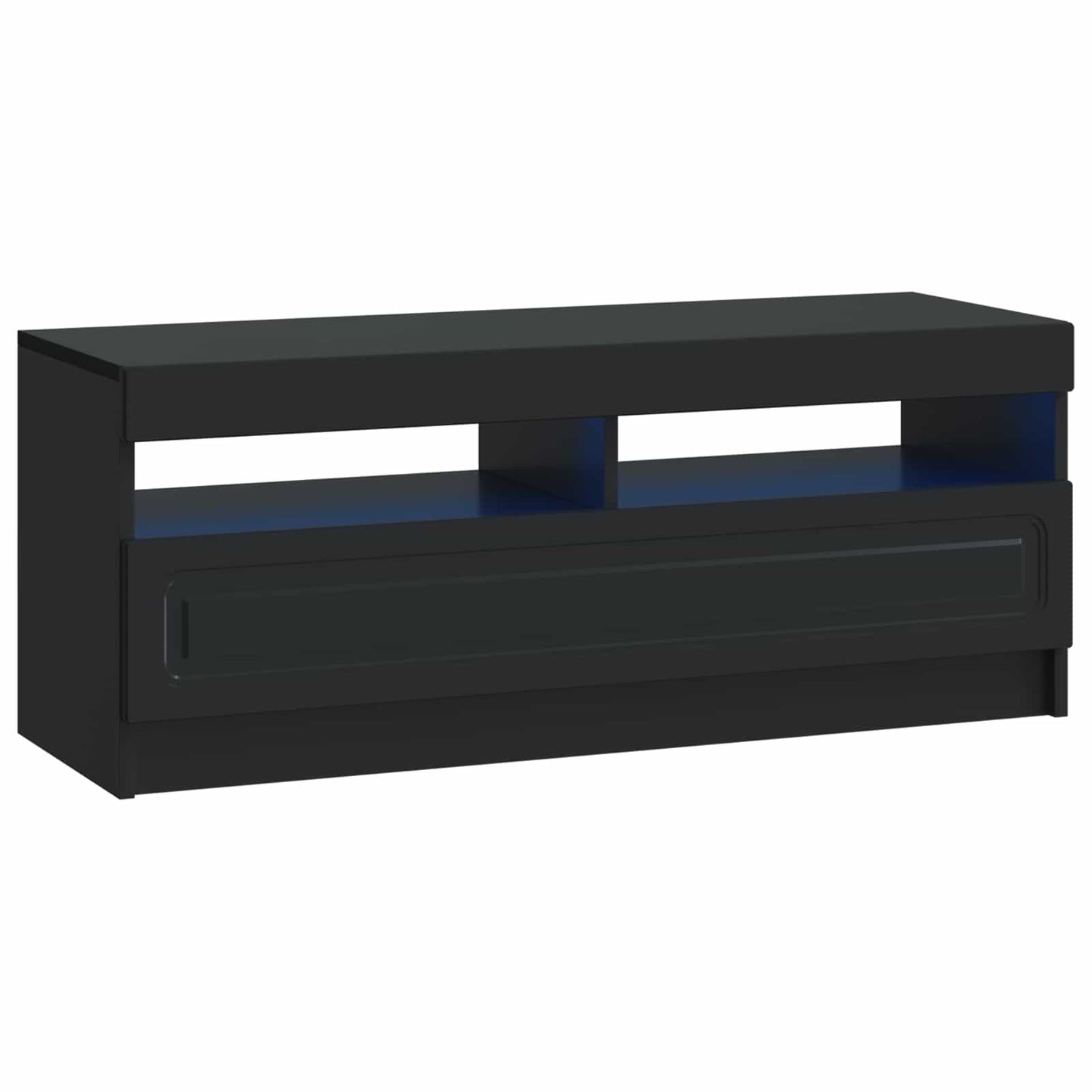 5-teiliges LED TV Schrank Schwarz Holzwerkstoff