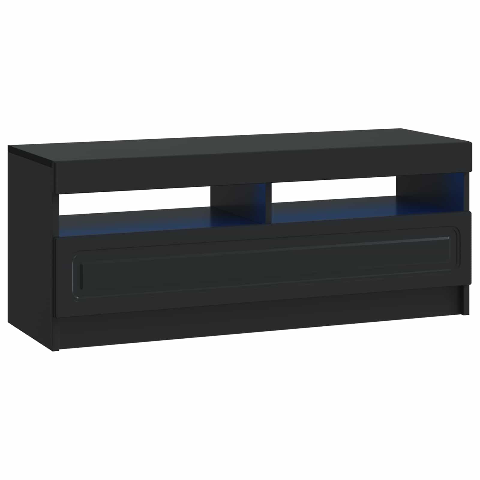 5-teiliges LED TV Schrank Schwarz Holzwerkstoff