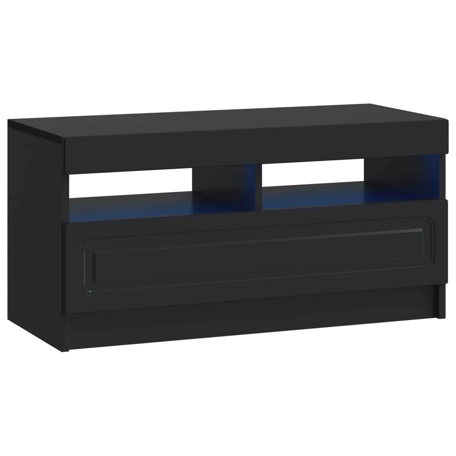 5-teiliges LED TV Schrank Schwarz Holzwerkstoff