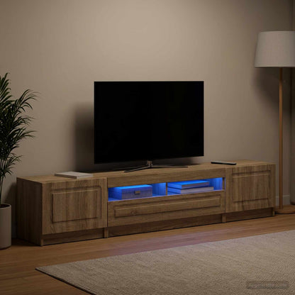 LED-TV-Schrank UTRECHT 3 stk. Sonoma-Eiche Holzwerkstoff
