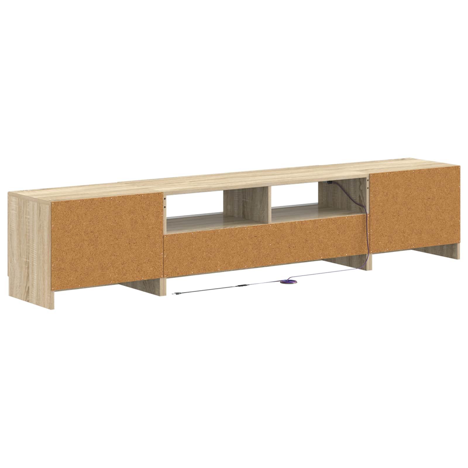 5-teiliges LED TV Schrank Sonoma-Eiche Holzwerkstoff