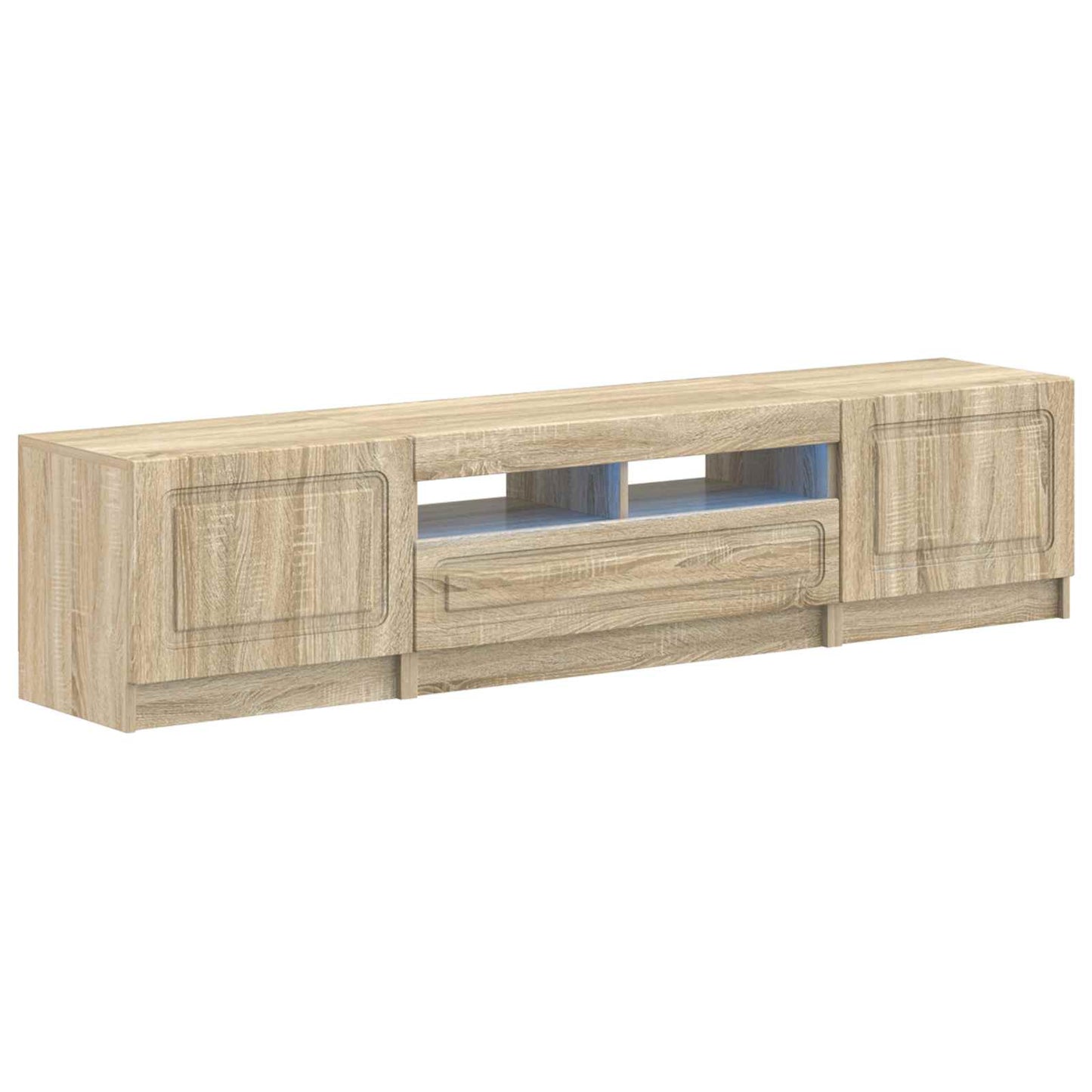 5-teiliges LED TV Schrank Sonoma-Eiche Holzwerkstoff