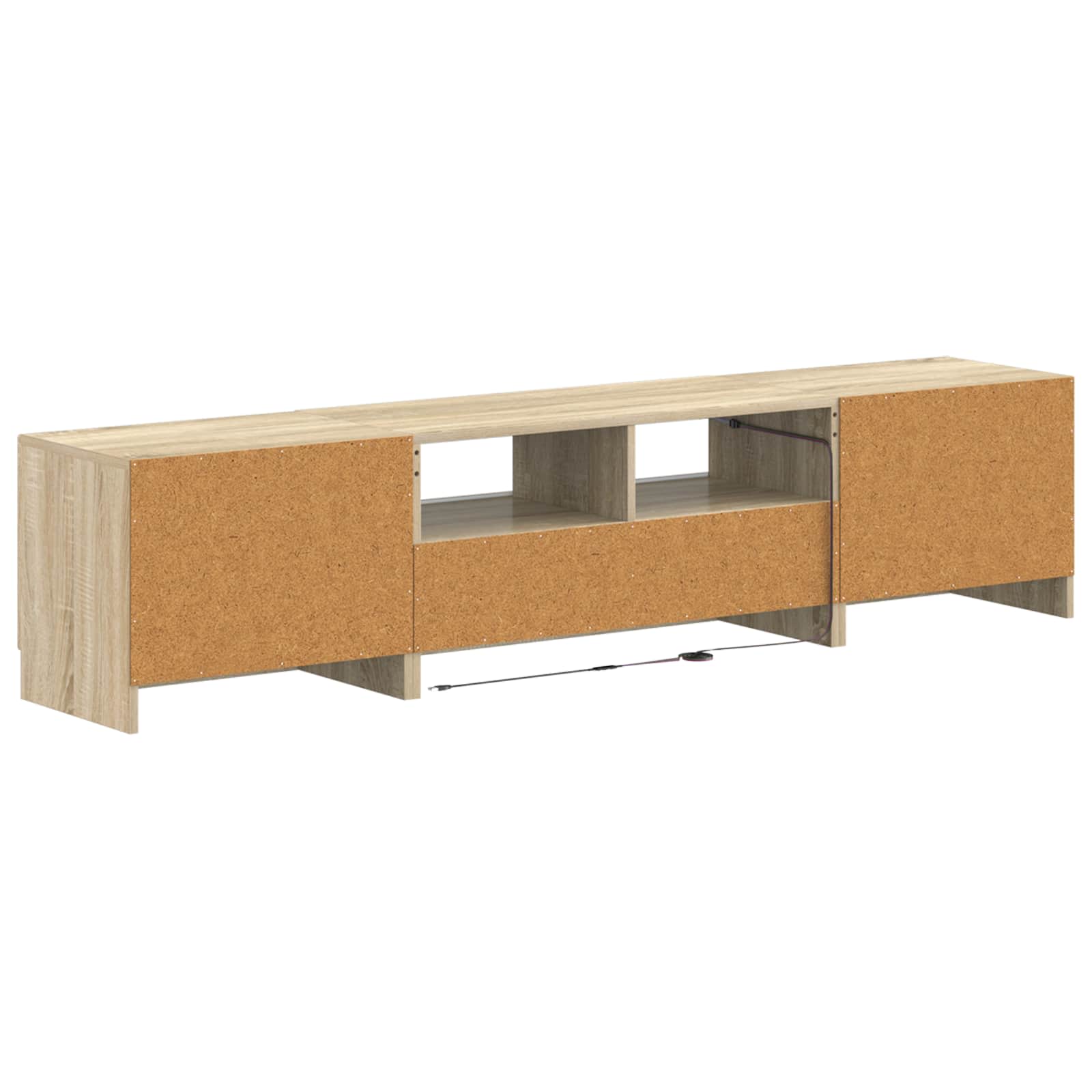 5-teiliges LED TV Schrank Sonoma-Eiche Holzwerkstoff