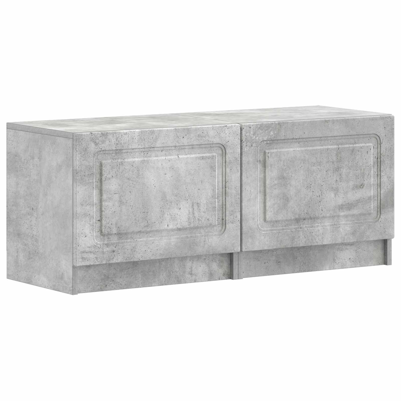 5-teiliges LED TV Schrank Betongrau Holzwerkstoff