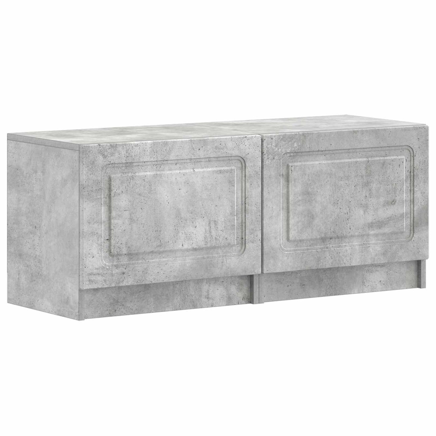 5-teiliges LED TV Schrank Betongrau Holzwerkstoff