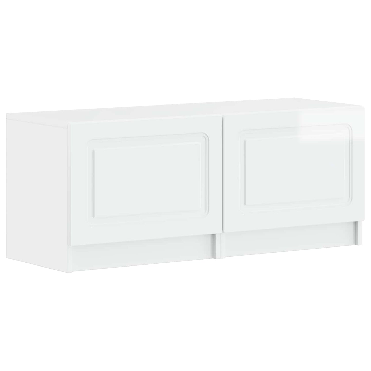 5-teiliges LED TV Schrank Hochglanz Weiß Holzwerkstoff