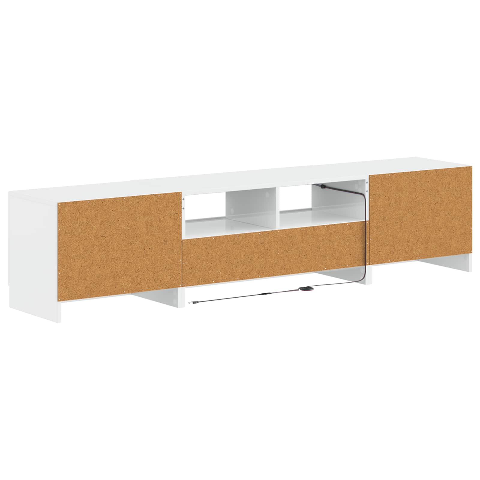 5-teiliges LED TV Schrank Hochglanz Weiß Holzwerkstoff