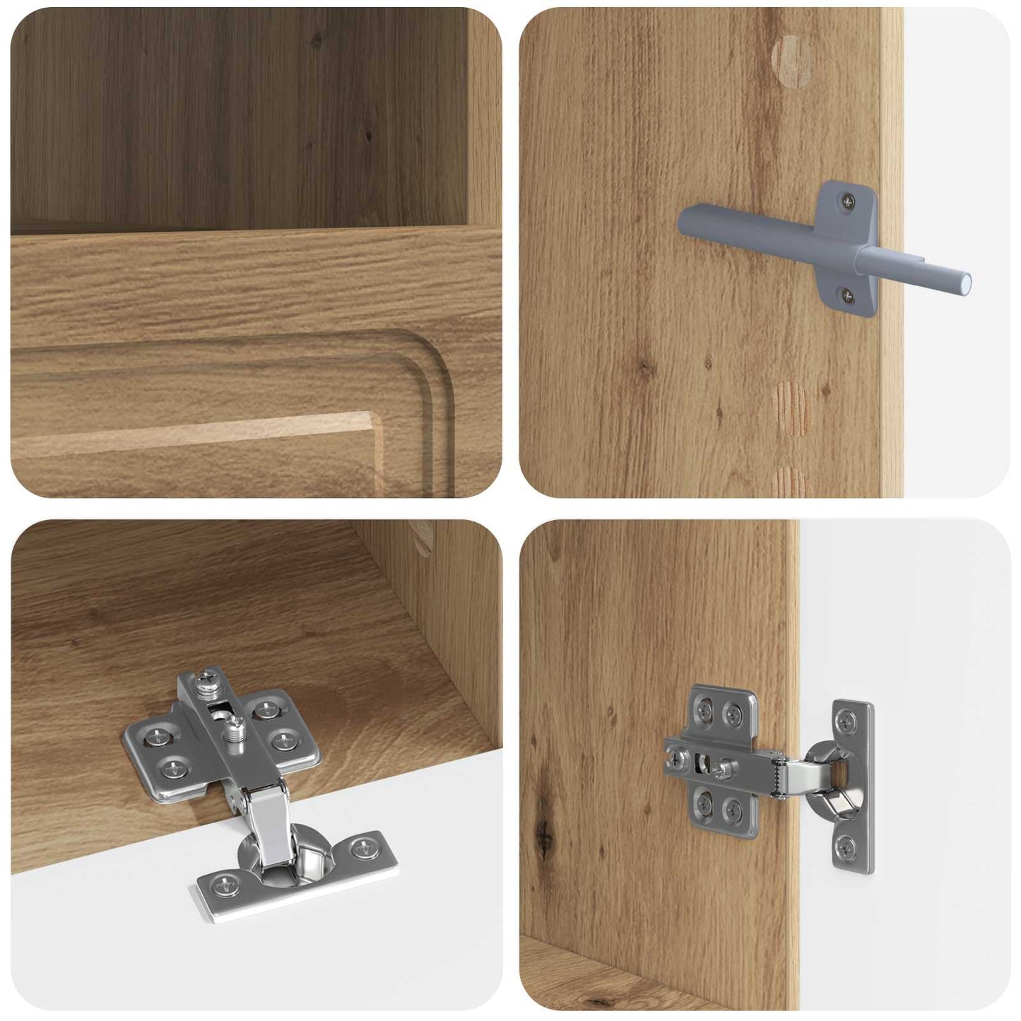 5-teiliges LED TV Schrank Artisan-Eiche Holzwerkstoff