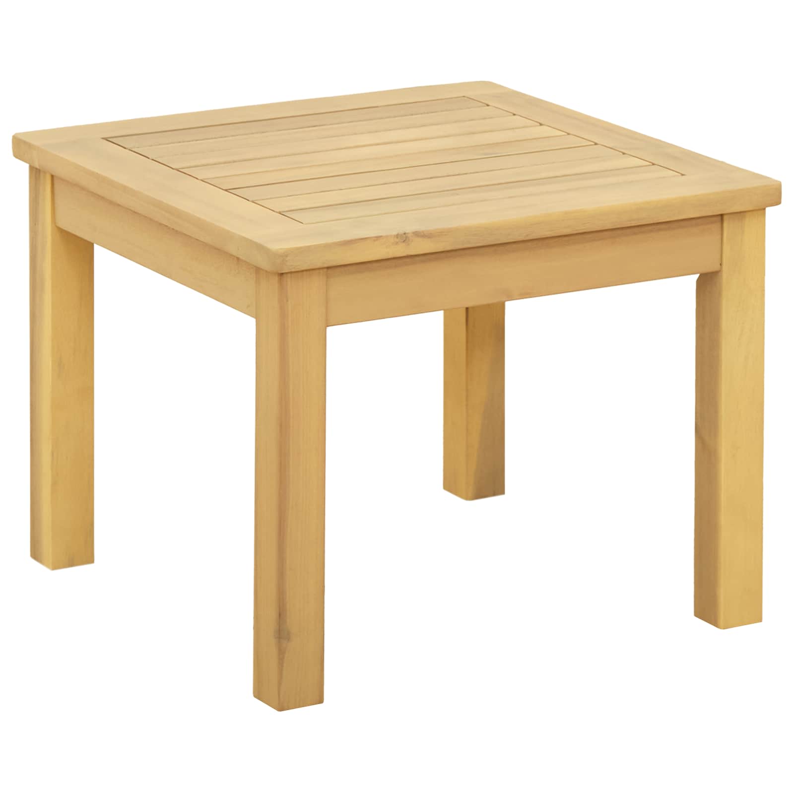 Couchtisch Helles Akazienholz 45 x 45 x 36 cm Massivholz Akazie